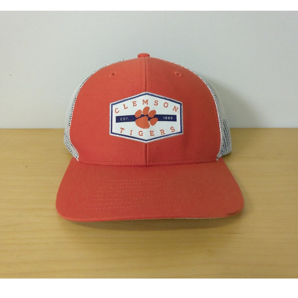 Clemson Tigers Convoy 47 Brand Trucker Hat Orange White Mesh Snapback Cap